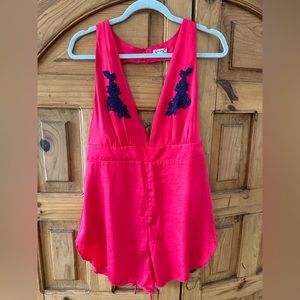 FREE PEOPLE SHORTS ROMPER NWOT size S